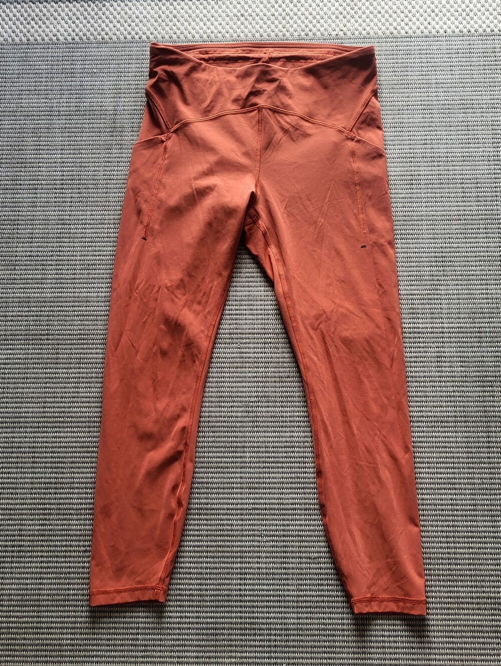 Lululemon Fast and Free Tight 25" High-Rise Terracotta Rust Orange Size 10